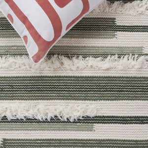 Safavieh Kenya Handwoven Area Rug - Elegant Geometric Design In Premium Wool And Cotton For Any Space Sage ,Ivory 80% Wool,20% Cotton Kny279w-6