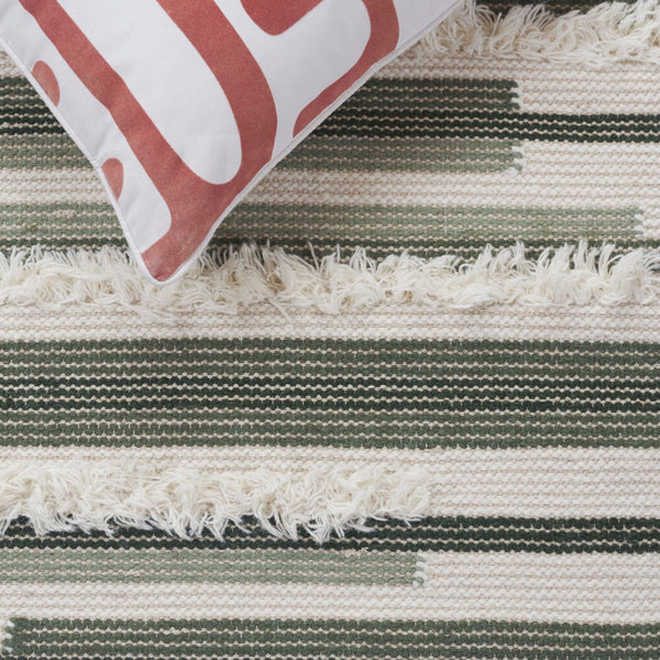 Safavieh Kenya Handwoven Area Rug - Elegant Geometric Design In Premium Wool And Cotton For Any Space Sage ,Ivory 80% Wool,20% Cotton Kny279w-6