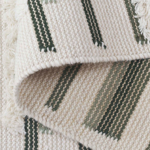 Safavieh Kenya Handwoven Area Rug - Elegant Geometric Design In Premium Wool And Cotton For Any Space Sage ,Ivory 80% Wool,20% Cotton Kny279w-6