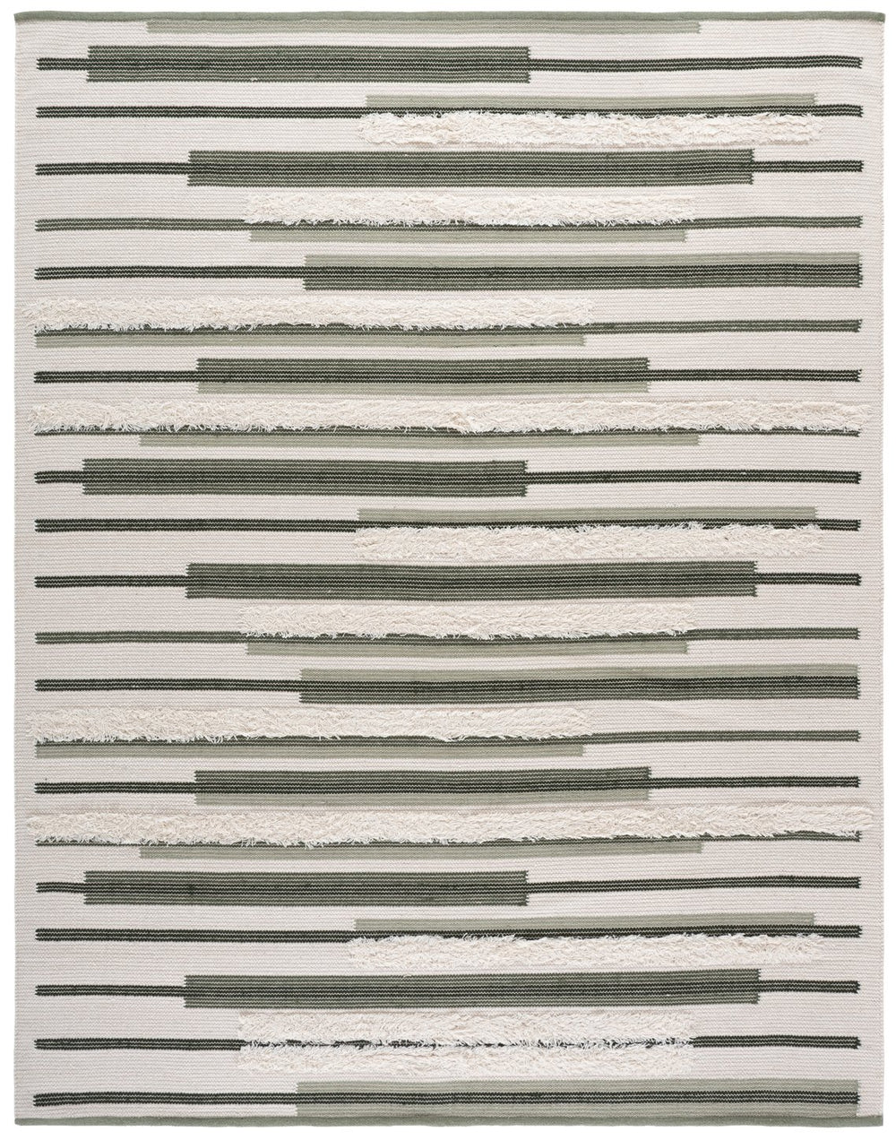 Safavieh Kenya Hand Woven Runner Rug - Elegant Geometric Design For Hallways, Entryways, And Living Spaces Sage ,Ivory 80% Wool,20% Cotton Kny279w-8