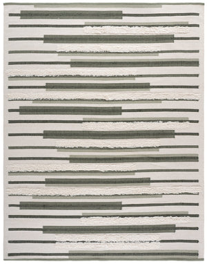 Safavieh Kenya Hand Woven Runner Rug - Elegant Geometric Design For Hallways, Entryways, And Living Spaces Sage ,Ivory 80% Wool,20% Cotton Kny279w-8