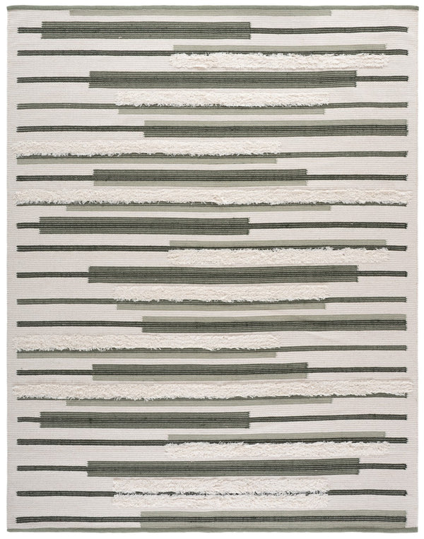 Safavieh Kenya Handwoven Area Rug - Elegant Geometric Design In Premium Wool And Cotton For Any Space Sage ,Ivory 80% Wool,20% Cotton Kny279w-6