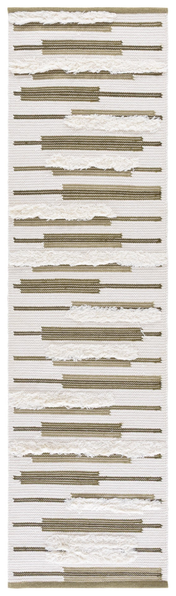 Safavieh Kenya Handwoven Area Rug - Elegant Geometric Design In Premium Wool And Cotton For Any Space Olive ,Ivory 80% Wool,20% Cotton Kny279x-3