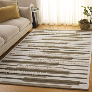 Safavieh Kenya Handwoven Area Rug - Elegant Geometric Design In Premium Wool And Cotton For Any Space Olive ,Ivory 80% Wool,20% Cotton Kny279x-3