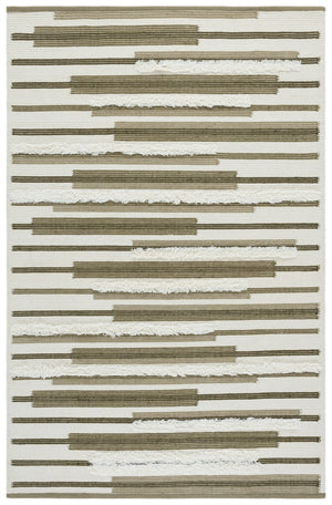 Safavieh Kenya Handwoven Area Rug - Elegant Geometric Design In Premium Wool And Cotton For Any Space Olive ,Ivory 80% Wool,20% Cotton Kny279x-3