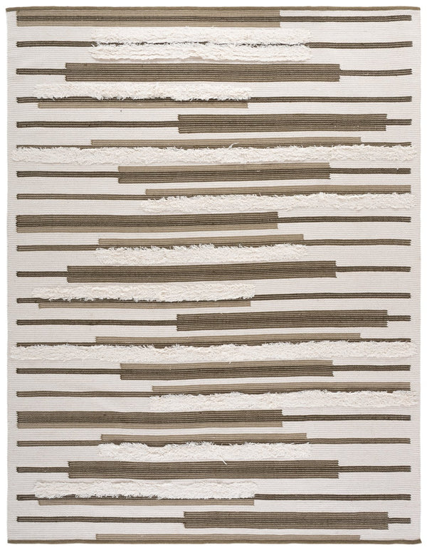 Safavieh Kenya Hand Woven Runner Rug - Elegant Geometric Design For Hallways, Entryways, And Living Spaces Olive ,Ivory 80% Wool,20% Cotton Kny279x-8