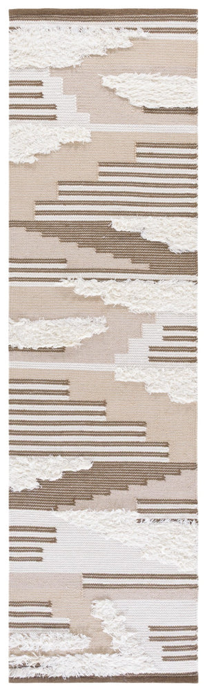 Safavieh Kenya Handwoven Area Rug – Artisan Crafted Luxury For Your Home With Timeless Geometric Elegance Beige ,Ivory 80% Wool,20% Cotton Kny280b-4