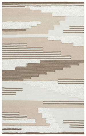 Safavieh Kenya Handwoven Area Rug – Artisan Crafted Luxury For Your Home With Timeless Geometric Elegance Beige ,Ivory 80% Wool,20% Cotton Kny280b-4