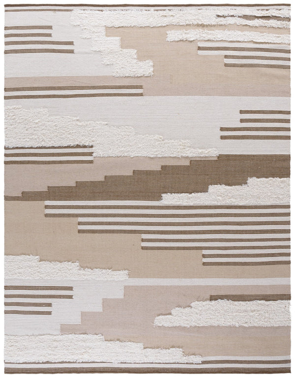 Safavieh Kenya Handwoven Area Rug – Artisan Crafted Luxury For Your Home With Timeless Geometric Elegance Beige ,Ivory 80% Wool,20% Cotton Kny280b-4