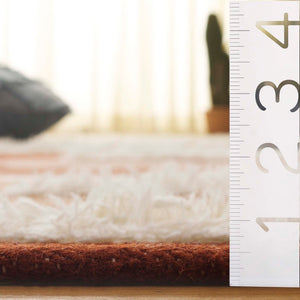 Safavieh Kenya Handwoven Area Rug – Artisan Crafted Luxury For Your Home With Timeless Geometric Elegance Rust ,Ivory 80% Wool,20% Cotton Kny280p-3