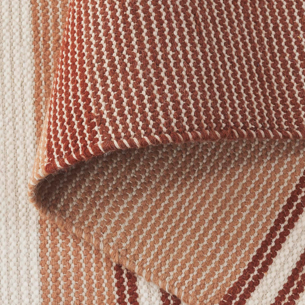 Safavieh Kenya Handwoven Runner Rug - Luxurious Geometric Design For Hallways & Modern Spaces, Crafted In India Rust ,Ivory 80% Wool,20% Cotton Kny280p-5