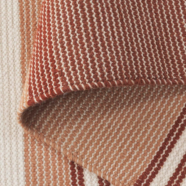 Safavieh Kenya Handwoven Area Rug – Artisan Crafted Luxury For Your Home With Timeless Geometric Elegance Rust ,Ivory 80% Wool,20% Cotton Kny280p-3