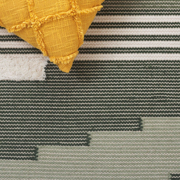 Safavieh Kenya Handwoven Area Rug – Artisan Crafted Luxury For Your Home With Timeless Geometric Elegance Sage ,Ivory 80% Wool,20% Cotton Kny280w-3