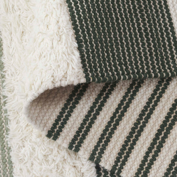 Safavieh Kenya Handwoven Runner Rug - Luxurious Geometric Design For Hallways & Modern Spaces, Crafted In India Sage ,Ivory 80% Wool,20% Cotton Kny280w-5