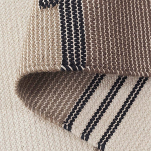 Safavieh Kenya Handwoven Runner Rug - Luxurious Geometric Design For Hallways & Modern Spaces, Crafted In India Black ,Ivory 80% Wool,20% Cotton Kny280z-5