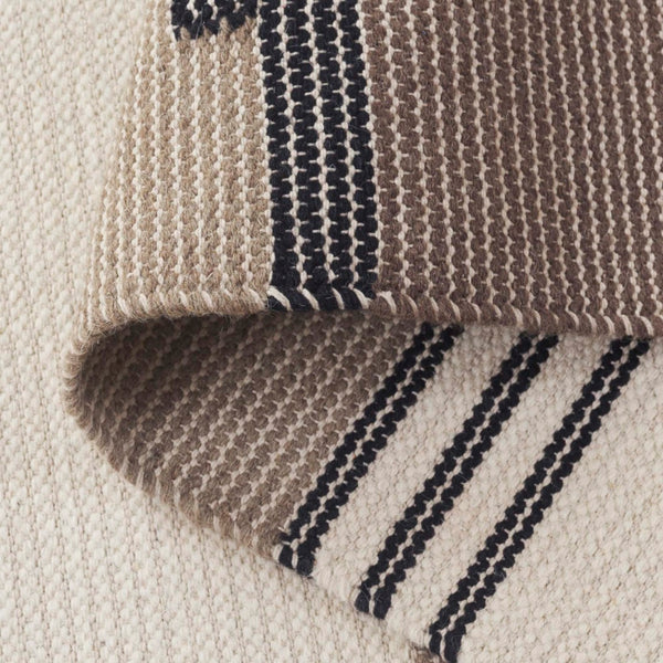 Safavieh Kenya Handwoven Area Rug – Artisan Crafted Luxury For Your Home With Timeless Geometric Elegance Black ,Ivory 80% Wool,20% Cotton Kny280z-6