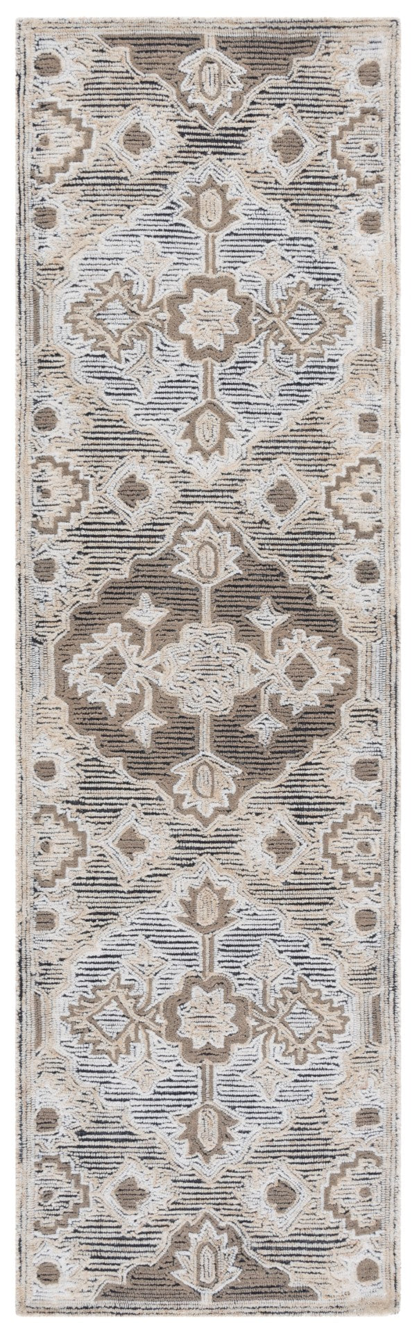 Safavieh Kenya Hand-tufted Area Rug – Elegant Polyester Design For Living Room, Bedroom & Home Office Decor Beige ,Ivory Polyester Pile Kny686b-4