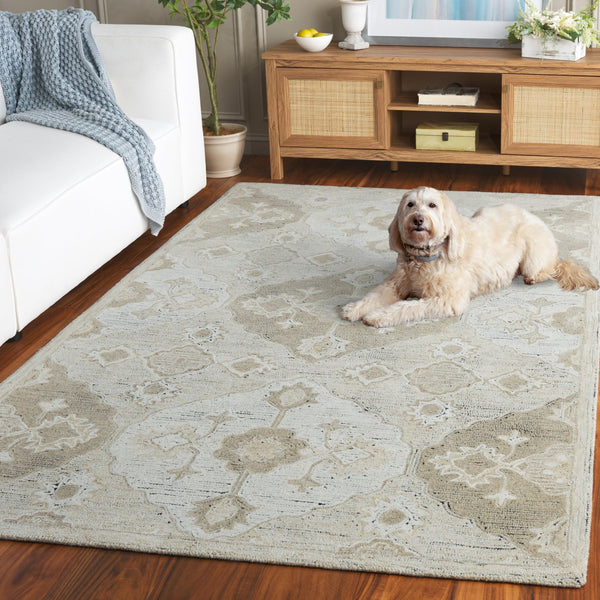 Safavieh Kenya Hand Tufted Runner Rug - Luxurious Texture, Timeless Design, Perfect For Hallways & Spaces Beige ,Ivory Polyester Pile Kny686b-5
