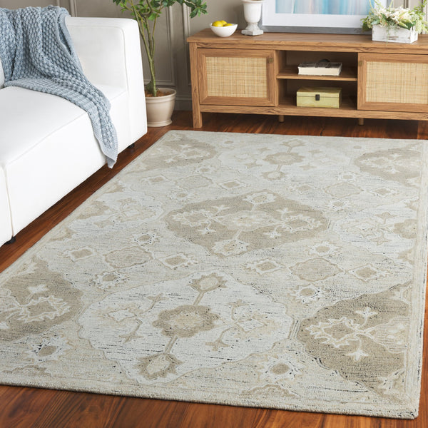 Safavieh Kenya Hand Tufted Runner Rug - Luxurious Texture, Timeless Design, Perfect For Hallways & Spaces Beige ,Ivory Polyester Pile Kny686b-5