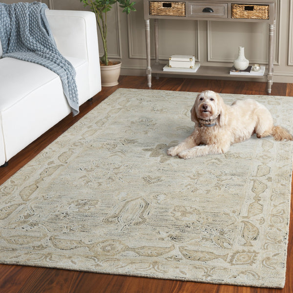 Safavieh Kenya Hand-tufted Runner Rug - Elegant Floral Design In Warm Hues For Sophisticated Spaces Beige ,Ivory Polyester Pile Kny687b-5