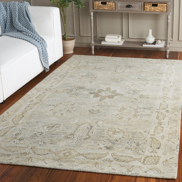 Safavieh Kenya Hand-tufted Runner Rug - Elegant Floral Design In Warm Hues For Sophisticated Spaces Beige ,Ivory Polyester Pile Kny687b-5