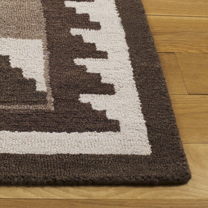 Safavieh Kenya Hand-Tufted Wool Rug In Brown & Ivory — Handmade In India, Soft Medium Pile, Versatile Chic DéCor 4'-0" x 6'-0" KNY688T-4