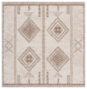 Safavieh Kenya Hand-Tufted Floral Runner Rug In Brown And Beige — Low-Profile Wool-Cotton Blend For Hallways 2'-3" x 8'-0" KNY926T-28