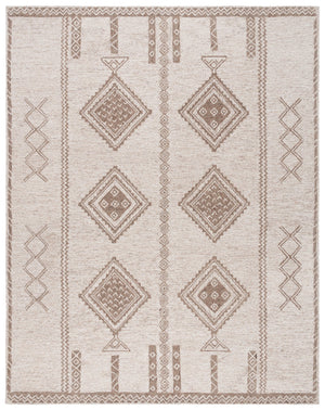 Safavieh Kenya Hand-Tufted Floral Runner Rug In Brown And Beige — Low-Profile Wool-Cotton Blend For Hallways 2'-3" x 8'-0" KNY926T-28