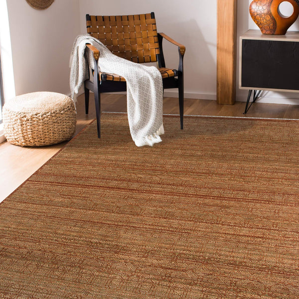Kohinoor Hand-knotted Tribal Wool Rug with Warm Abrash Detail for Living Room and Entryway