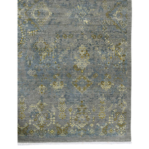 Kohinoor Hand-knotted New Zealand Wool Floral Rug Transitional Living Room Accent