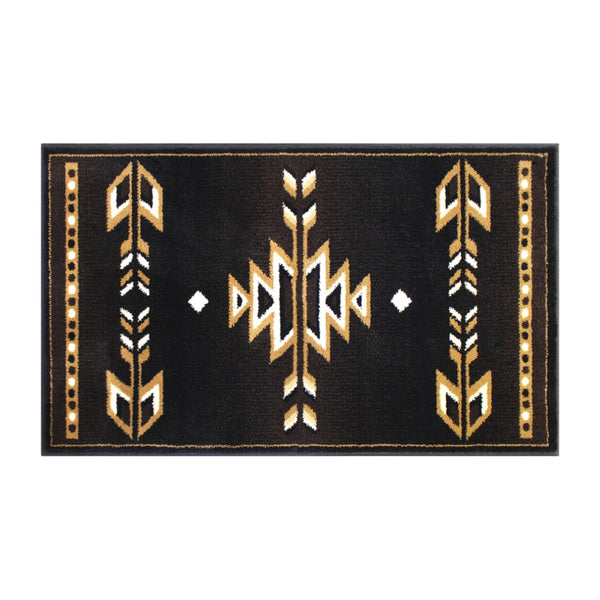 English Elm Amado Collection Southwestern Area Rug - Stylish Olefin Accent with Durable Jute Backing for Home Decor Brown 2' x 3' KP-RGB9072-23-BN-GG
