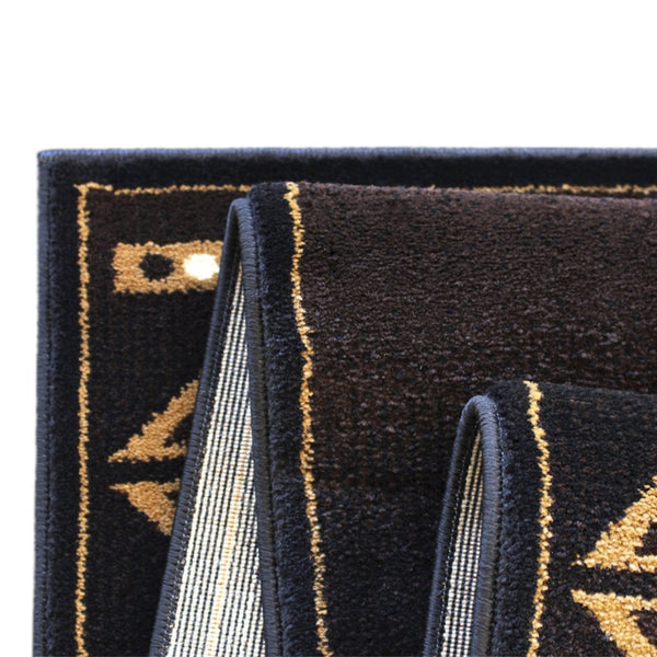 English Elm Amado Collection Southwestern Area Rug - Stylish Olefin Accent with Durable Jute Backing for Home Decor Brown 2' x 7' KP-RGB9072-27-BN-GG