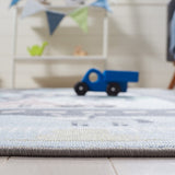 Safavieh Kids Playhouse 232 KPH232 Power Loomed Kids Rug Blue / Dark Grey KPH232M-9