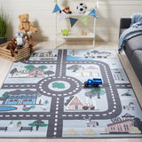 Safavieh Kids Playhouse 232 KPH232 Power Loomed Kids Rug Blue / Dark Grey KPH232M-9