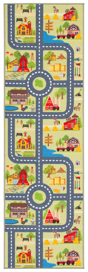 Safavieh Kids Playful 9X12 Rug Light Green & Dark Grey – Soft Polyamide Kids Playhouse, Durable, Easy-Care KPH232Y-9