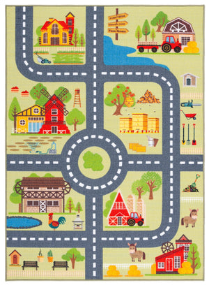 Safavieh Kids Playful 9X12 Rug Light Green & Dark Grey – Soft Polyamide Kids Playhouse, Durable, Easy-Care KPH232Y-9