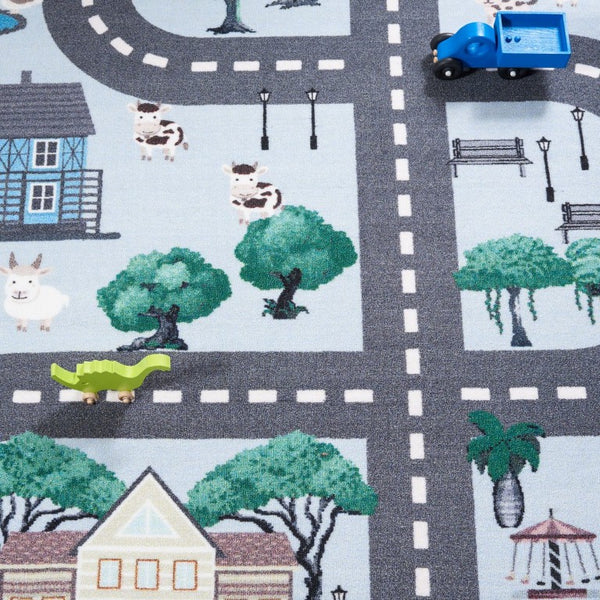 Safavieh Kids Storybook Town Playroom Rug Soft Polyamide Pile OEKO-TEX Certified Play Zone KPH235M-24