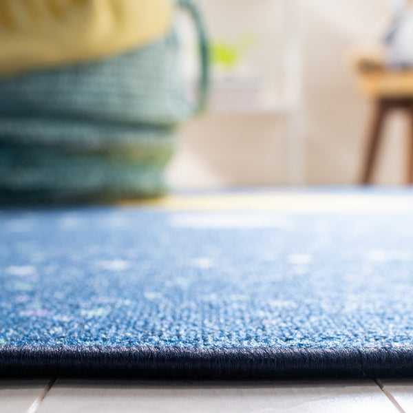 Safavieh Kids Playhouse 253 KPH253 Power Loomed Kids Rug Navy / Gold KPH253N-7SQ