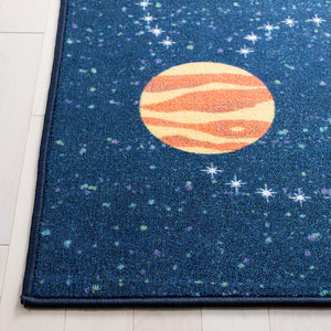 Safavieh Kids Playhouse 253 KPH253 Power Loomed Kids Rug Navy / Gold KPH253N-7SQ