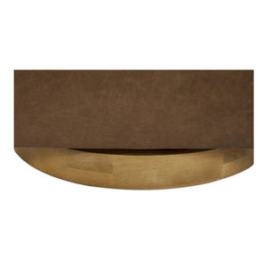 Moe's Home Oscy Leather Swivel Chair - Luxurious 360° Functionality With Solid Wood Base And Timeless Design Brown Upholstery, 100% Top Grain Leather,Solid Wood Base,Pine And Poplar Frame Kq-1015-40