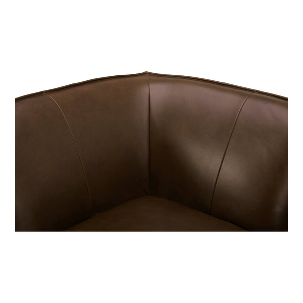 Moe's Home Zeppelin Modular Leather Sectional Sofa - Stylish 70's Inspired Design With Luxurious Comfort And Elegance Brown 100% Top Grain Leather,Solid Wood And Plywood Construction Kq-1020-03