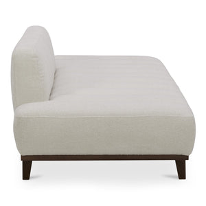Moe's Home Bennett Daybed - Mid-century Modern Elegance With Soft Upholstery And Rustic Charm For Cozy Spaces White 100% Polyester,Solid Wood And Plywood Kq-1026-18