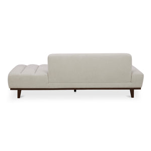 Moe's Home Bennett Daybed - Mid-century Modern Elegance With Soft Upholstery And Rustic Charm For Cozy Spaces White 100% Polyester,Solid Wood And Plywood Kq-1026-18