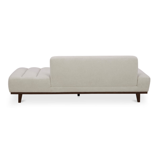 Moe's Home Bennett Daybed - Mid-century Modern Elegance With Soft Upholstery And Rustic Charm For Cozy Spaces White 100% Polyester,Solid Wood And Plywood Kq-1026-18