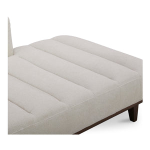Moe's Home Bennett Daybed - Mid-century Modern Elegance With Soft Upholstery And Rustic Charm For Cozy Spaces White 100% Polyester,Solid Wood And Plywood Kq-1026-18