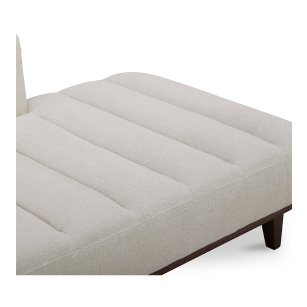Moe's Home Bennett Daybed - Mid-century Modern Elegance With Soft Upholstery And Rustic Charm For Cozy Spaces White 100% Polyester,Solid Wood And Plywood Kq-1026-18