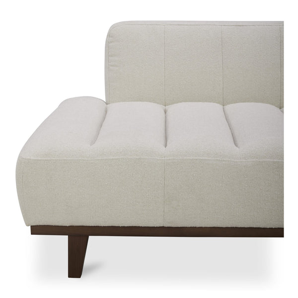 Moe's Home Bennett Daybed - Mid-century Modern Elegance With Soft Upholstery And Rustic Charm For Cozy Spaces White 100% Polyester,Solid Wood And Plywood Kq-1026-18