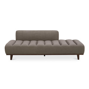 Moe's Home Bennett Daybed - Mid-century Modern Elegance With Soft Upholstery And Rustic Charm For Cozy Spaces Taupe 95% Polyester,5%Nylon,Solid Wood And Plywood Kq-1026-39