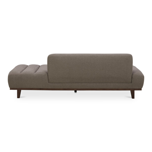 Moe's Home Bennett Daybed - Mid-century Modern Elegance With Soft Upholstery And Rustic Charm For Cozy Spaces Taupe 95% Polyester,5%Nylon,Solid Wood And Plywood Kq-1026-39