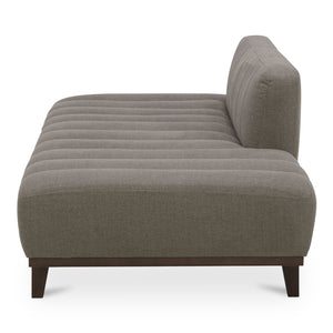 Moe's Home Bennett Daybed - Mid-century Modern Elegance With Soft Upholstery And Rustic Charm For Cozy Spaces Taupe 95% Polyester,5%Nylon,Solid Wood And Plywood Kq-1026-39